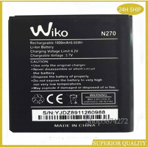 1800mAh n270 battery For wiko n270 mobile phone battery