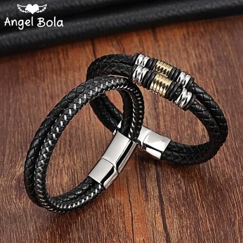 Angel Bola Men's Leather Bracelets