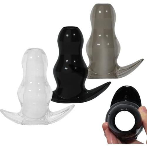 Hollow Anal Plug Vaginal Prostate Massager Butt Plug Anus Enema Soft Silicone Anal Plug Anal Dilator Sex Toys For Women Men Gay