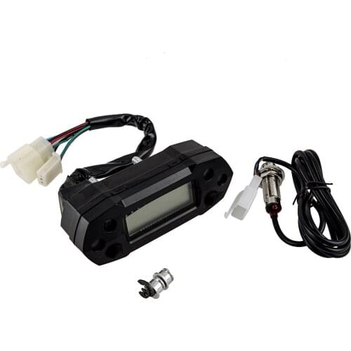 Motorcycle DC12V Mini LCD Digital Speedometer Tachometer Odemeter Meter Display for Scooter