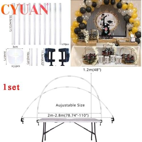 CYUAN Wedding Balloon Arch Balloon Holder Column Stand DIY Ballon For Kids Birthday Wedding Party Decor Balloon Chain Accessorie