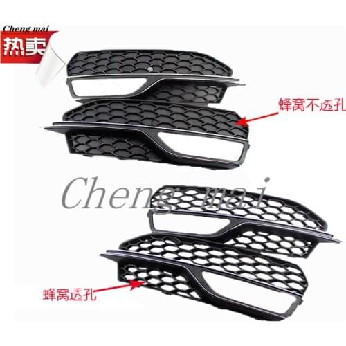 For AUDI S3 A3 S-Line 2013-2016 8V3807681 8V3807682 High QualityFront Bumper Lower Fog Light Lamp Grill Grille Black Trim Fit