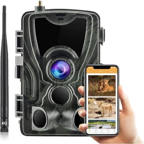 4G Trail CameraFree APP Cloud Service Wildlife Hunting Surveillance Cellular Mobile Wireless Cameras HC801LTE 16MP 1080P