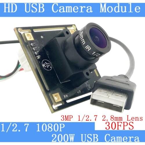 PU`Aimetis Industry Surveillance camera 1080P 2MP MJPEG 30fps High Speed 3MP 2.8mm 120degree Linux UVC Webcam USb Camera Module