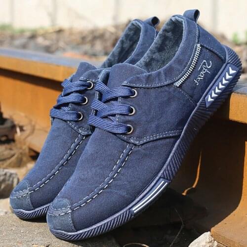 Men Shoes Denim Canvas Shoes Casual Sneakers Men Casual Shoes Lightweight Breathable Male Shoes Slip-on Footwear Chaussure Homme