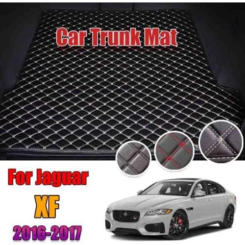 Leather Car Trunk Mat For Jaguar XF 2016-2017 Cargo Liner Accessories Interior Boot