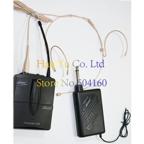 Lwm-3122 Headset Wireless Microphone System output 6.5 plug Cordless Lapel Mic for Musical Instrument Teaching Speech Computer