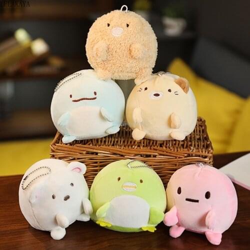 Kawaii Japan Anime Sumikko Gurashi Corner Bio creature Plush Keychain Pendants Toys Stuffed Cartoon Animals Lovely Bag Xmas Doll