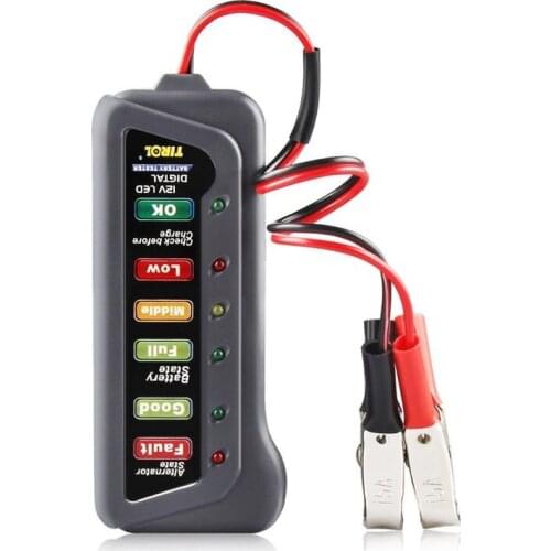 Mini 12V Car Battery Tester Digital Alternator Tester 6 LED Lights Display Car Diagnostic Tool Auto Battery Tester for Car