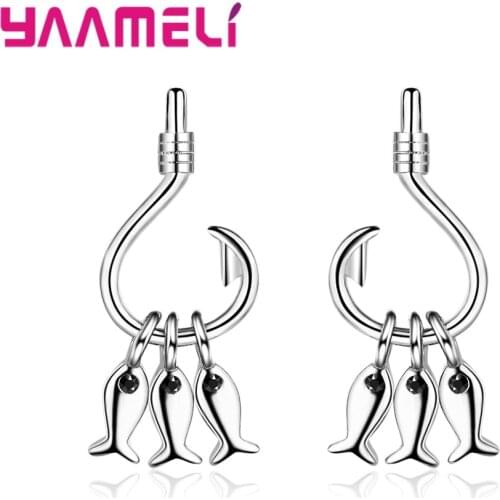 New Animal Design Fish Pendant Earrings For Women Trend Creative Wedding/Engagement Party Gift Jewelry Accessories