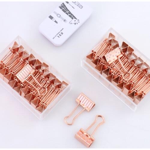 Rose Gold Long Tail Folder Office Supplies Polka Dots Printed Fashion Tickets Papers Notes Clips Office Accessories Binder Clips