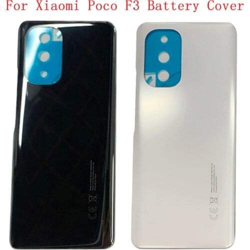 Original Battery Cover Rear Door Back Case Housing For Xiaomi Poco F3 Battery Cover with Logo Replacement Parts