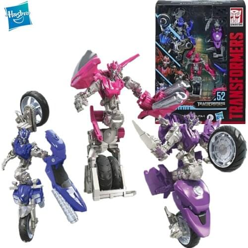 Original Hasbro Transformers Toys Deluxe Class Studio Series 52 Arcee Chromia Elita-1 Action Figure Model Toys for Children