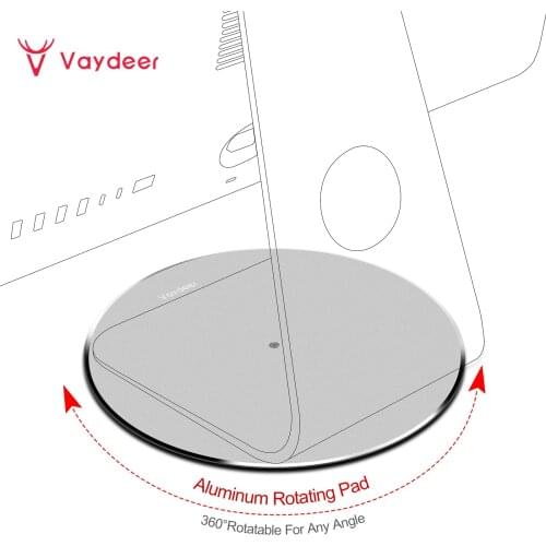 Monitor Stand with 360°Rotation, Aluminum Swivel Base for Laptop, Computer Screen, TVs and Stereo Speakers