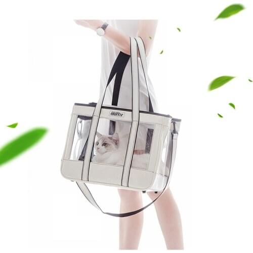 Clear Transport Box Dog Outdoor Travel Little Animal Carrier Handbag Fashion Pet Carrier Bags For Small Dogs Puppy Cat Accessory