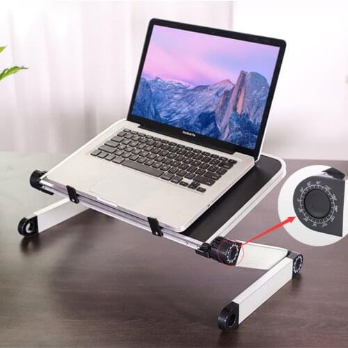 Adjustable Laptop Desk Stand Cooler fan Portable Lapdesk For Bed PC Notebook Table multifunctional table board lap desk folding