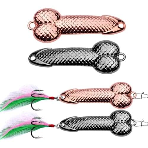 Fishing Feather Bait Hook Hard Metal Jigs Lure Fishing Hook Joke Gift for Fishing Lover Practical Novelty Fishing Tackle