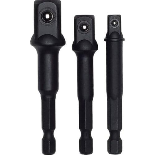 BMBY-Impact Grade Socket Adapter/Extension Set | Turns Power Drill Into High Speed Nut Driver | 1/4 inch, 3/8 inch, and 1/2 in