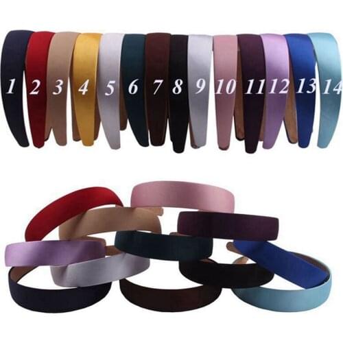 Vintage Satin Headband Hair Ornaments Bezel Turban Girls Headwear Women Hairbands Hair Accessories