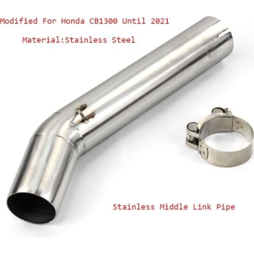 Motorcycle Stainless Steel Middle Connecting Pipe Exhaust System Silp on For Honda CB1300 All year
