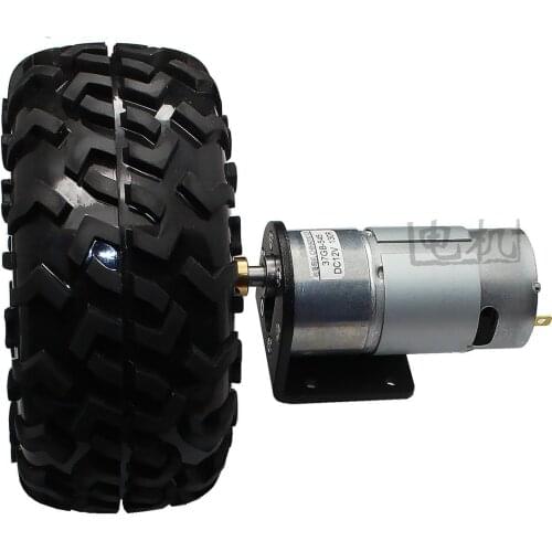 GB37 550 high speed Carbon brush DC Gear motor DC 6V 2650RPM 12V with coupling 130mm wheel Bracket Smart Car Kit For DIY