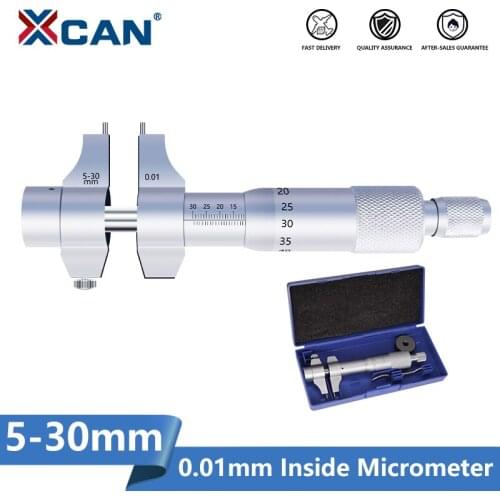 XCAN Micrometer 5-30mm Inside Micrometer Carbide Internal Diameter Measuring Tool Caliper Gauge