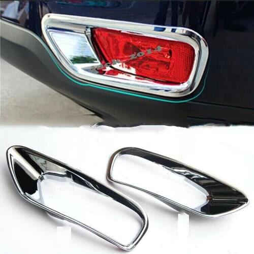 ABS Chrome Back Rear Fog light lamp Cover Trim FOR Jeep Compass 2011 2012 2013 2014 2015 2016