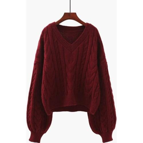 Winter New 2020 Thicken Warm Lantern Sleeved Loose Female Pulls Outwear Coats Tops Female Clothing Top Quality