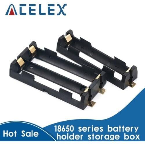 1x 2x 18650 Series Batteries Holder Box Storage Case Container With Bronze Pins Drop Ship