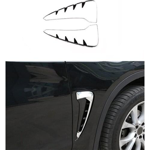 2PCS Car Side Fender Air Wing Vent Trim Blade Fender Size 25.7X12cm for BMW- X5 X6 2014-2018