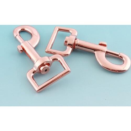 2pcs 80*25mm Large Lanyard clasp Rose gold Swivel Clasp Metal Lobster Clasp key chains Snap Hook Large Purse leash clasp
