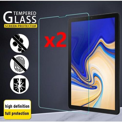 2Pcs Screen Protector Cover for Samsung Galaxy Tab S4 T830 T835 10.5 Inch Full Coverage Protective Film Tablet Tempered Glass