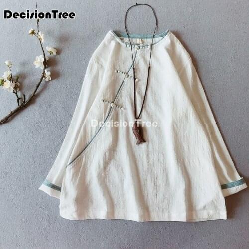 2021 female tang suit women chinese tops cheongsam vintage cheongsams traditional loose hanfu china clothing chiffon blouse