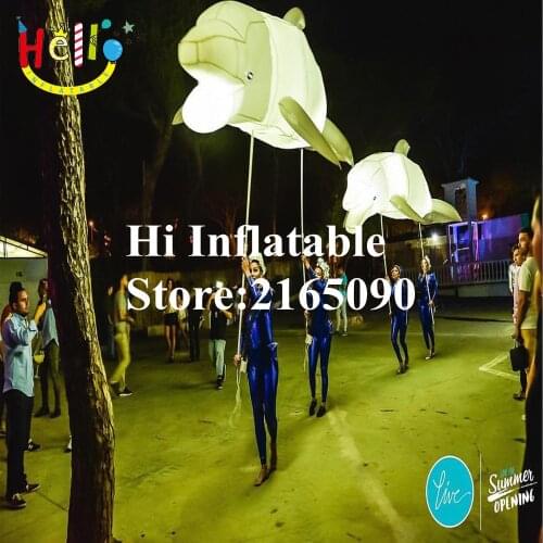 3 m long active inflatable puppet for parade decoration
