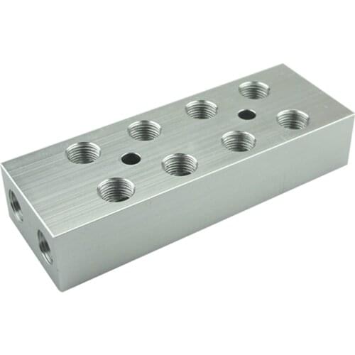1/8" BSP Female Thread 35x20mm Aluminium Pneumatic Manifold Splitter Block Quick Connector Gas Distributor For Air Compressor