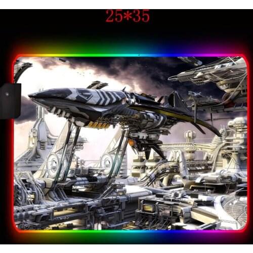 Anime mouse pad large gaming console accessories table mat RBG natural rubbe carpet pad LED luminous computer keyboard pad XXL