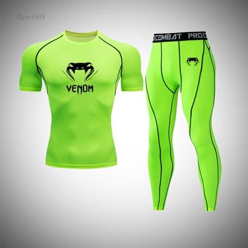 Mens Fast Drying Clothes Basketball Sportswear Jogging T-Shirt Mens Running Shorts Mens Fighting Tights BJJ Rashguard Jujitsu