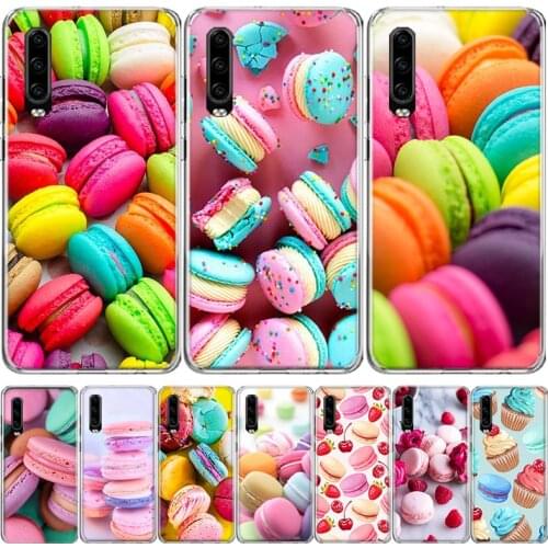 Dessert ice cream Macaron Food Phone Case For Huawei Mate 30 20 10 P40 P30 P20 P10 Pro Lite P Smart Z Plus 2019 2018 Cover Coque