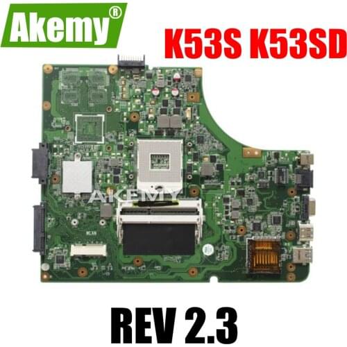 K53SD Motherboard Rev: 2.3 For Asus A53E A53S K53E K53S K53SD motherboard K53E mainboard X53E laptop motherboard test 100% ok