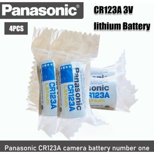 4pcs NEW Original Panasonic Lithium battery 3v CR123 CR 123A CR17345 16340 cr123a dry primary battery for camera meter