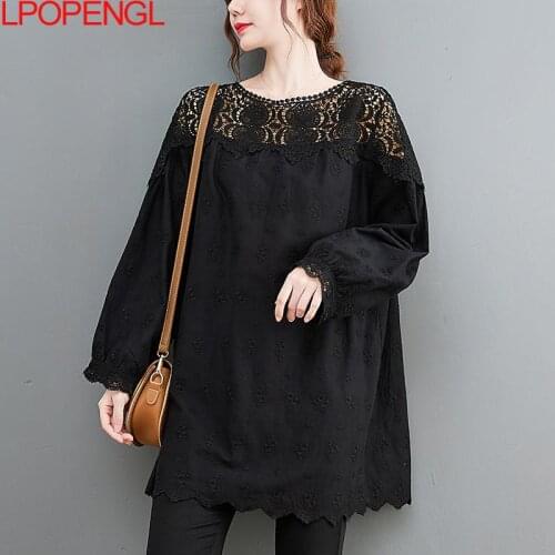 LPOPENGL Openwork Blouses