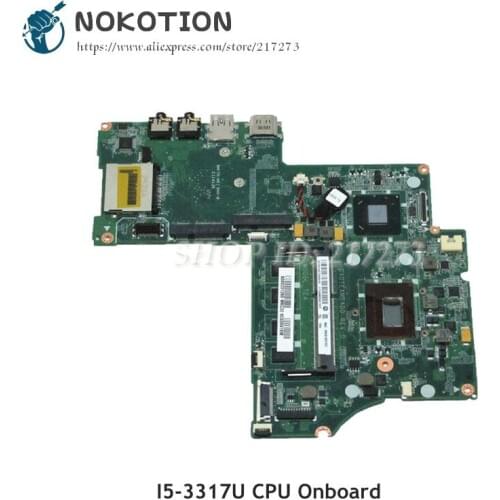 NOKOTION For Toshiba Satellite U845W U840W Laptop Motherboard I5-3317U CPU DDR3 A000231380 DA0TEAMBAD0 Main Board