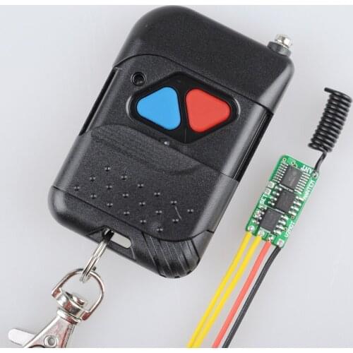 Mini Motor Remote Switch 3.6v 5v 6v 7.4v 9v 12v Motor Forwards Reverse Wireless Switch No Noise 0.6ma Standby Current 50PCS/Lot