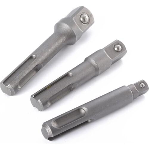3pc SDS Drill Socket Driver Set 1/4" / 3/8" 1/2" Chuck Adaptor Adapter Sds Plus Socket Driver Set Drills Bit For Sds Plus Hammer