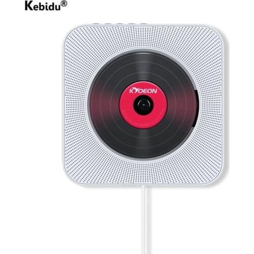 Stereo Wall Mounted CD Player Surround Sound FM Radio Bluetooth USB MP3 Disk Portable Music Player Remote Control Home Speaker