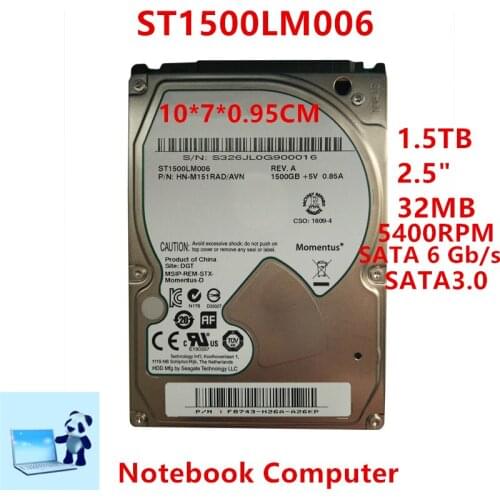 New HDD For Samsung/Seagate Brand 1.5TB 2.5" SATA 6 Gb/s 32MB 5400RPM For Internal Hard Disk For Notebook HDD For ST1500LM006