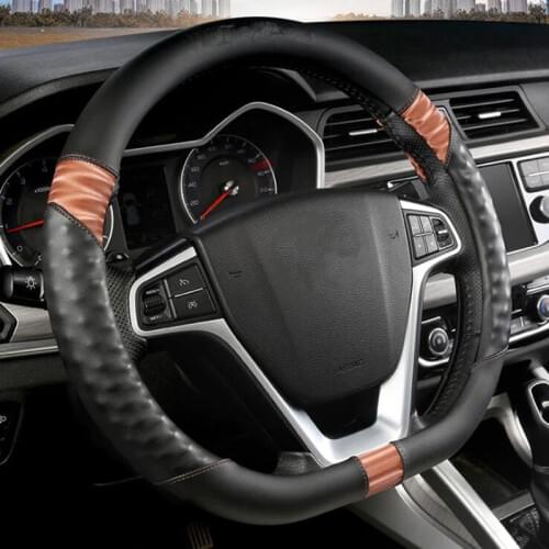 O / D Shape Car Steering Wheel Cover for VW Golf 7 MK7 VII Soft Micro Fiber Leather Non-slip Volkswagen Auto Accessories