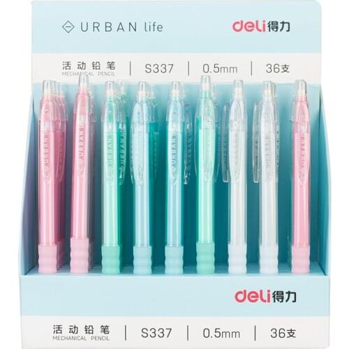 Wholesale 32 pcs Deli Mechanical Pencil Set 0.5mm HB Sketch Drawing Automatic Pencil Student Office Stationery for School Supply