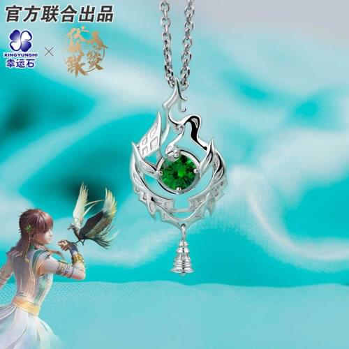 Legend of Exorcism Anime Kong Hongjun Necklace 925 Sterling Silver Manga Role Li Jinglong New Trendy Action figure Gift