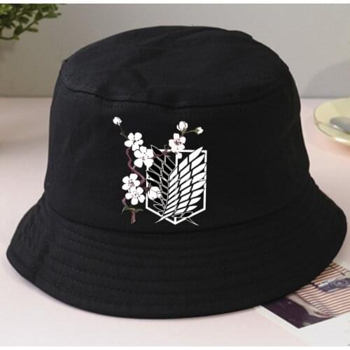 Attack on Titan Anime Bucket Hat Casual Fashion Sunscreen Unisex